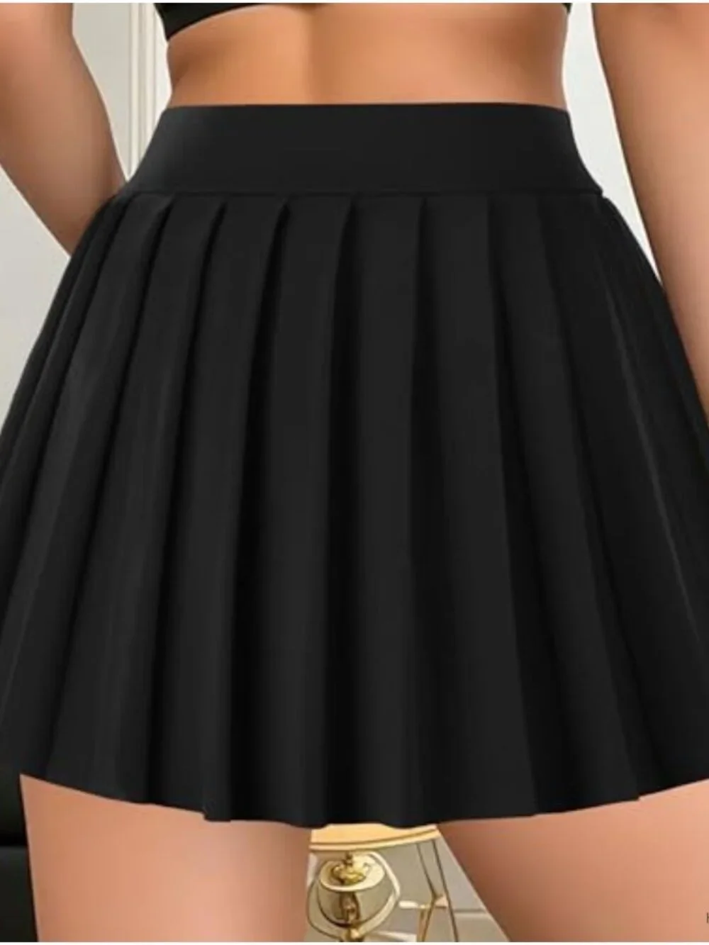 Women's Pleated Mini Skirt Y2K Stretchy High Waist Party